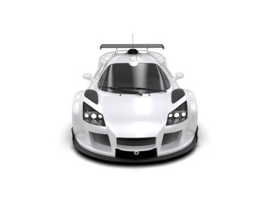 Race car isolated on white background. 3d rendering - illustration