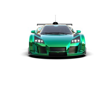 Race car isolated on white background. 3d rendering - illustration