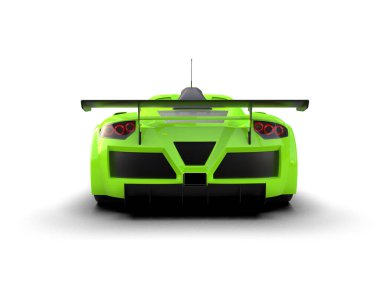 Race car isolated on white background. 3d rendering - illustration