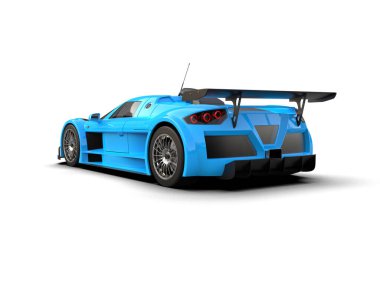 Race car isolated on white background. 3d rendering - illustration