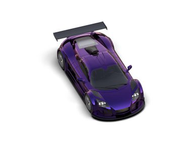 Race car isolated on white background. 3d rendering - illustration