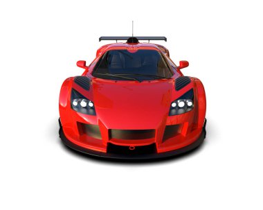 Race car isolated on white background. 3d rendering - illustration