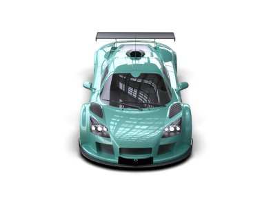 Race car isolated on white background. 3d rendering - illustration