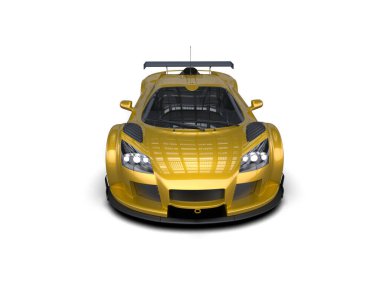 Race car isolated on white background. 3d rendering - illustration