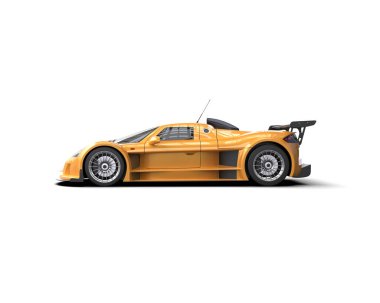 Race car isolated on white background. 3d rendering - illustration