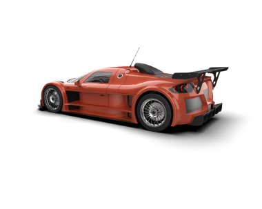 Race car isolated on white background. 3d rendering - illustration