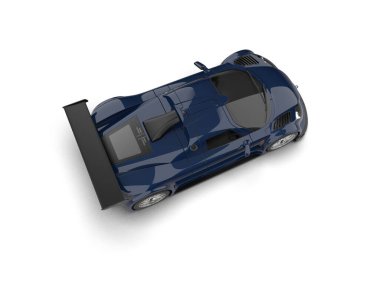 Race car isolated on white background. 3d rendering - illustration