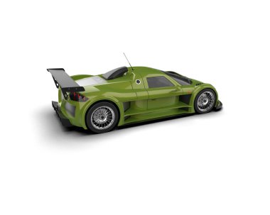 Race car isolated on white background. 3d rendering - illustration