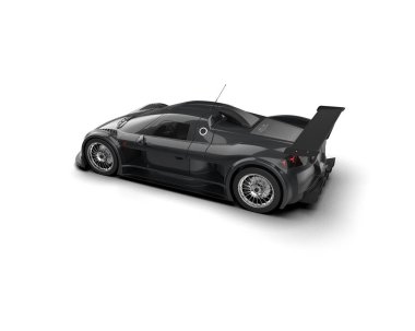 Race car isolated on white background. 3d rendering - illustration