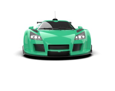 Race car isolated on white background. 3d rendering - illustration