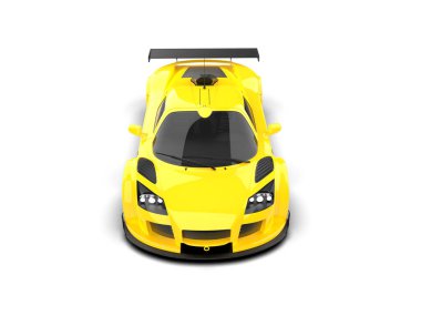 Race car isolated on white background. 3d rendering - illustration