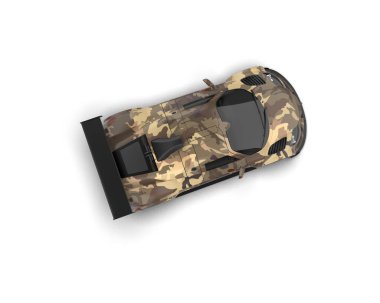 Race car isolated on white background. 3d rendering - illustration