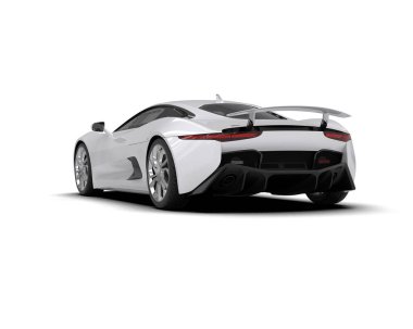Race car isolated on white background. 3d rendering - illustration