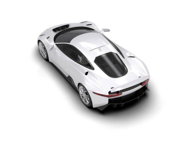 Race car isolated on white background. 3d rendering - illustration