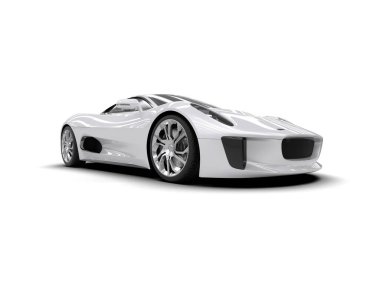Race car isolated on white background. 3d rendering - illustration