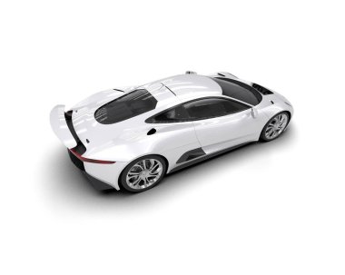Race car isolated on white background. 3d rendering - illustration