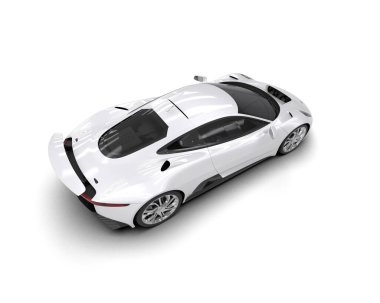 Race car isolated on white background. 3d rendering - illustration