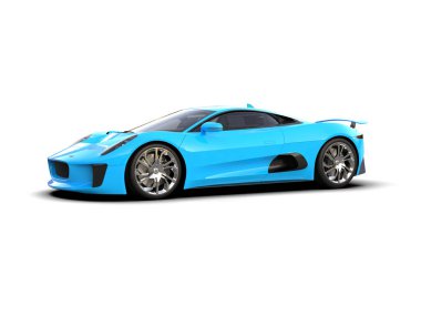 Race car isolated on white background. 3d rendering - illustration