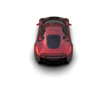 Race car isolated on white background. 3d rendering - illustration