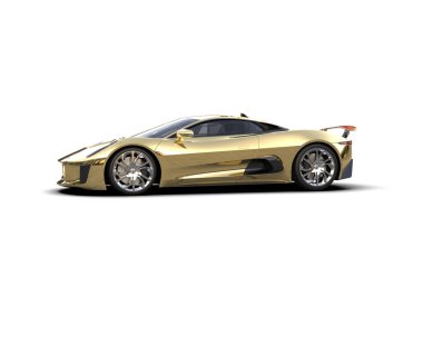 Race car isolated on white background. 3d rendering - illustration