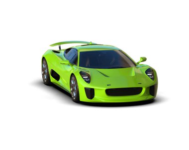 Race car isolated on white background. 3d rendering - illustration