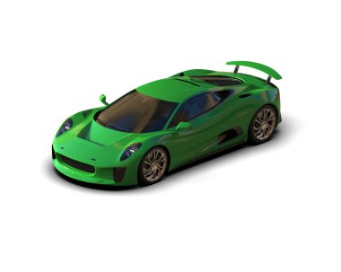 Race car isolated on white background. 3d rendering - illustration