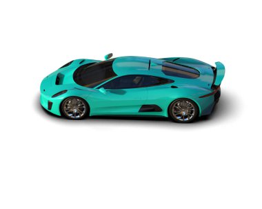 Race car isolated on white background. 3d rendering - illustration