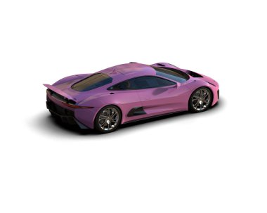 Race car isolated on white background. 3d rendering - illustration