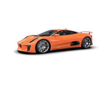 Race car isolated on white background. 3d rendering - illustration