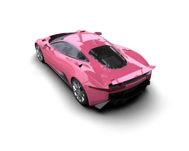 Race car isolated on white background. 3d rendering - illustration