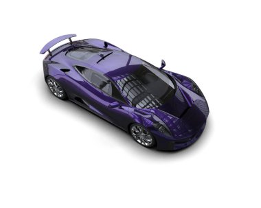 Race car isolated on white background. 3d rendering - illustration