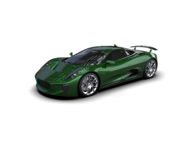 Race car isolated on white background. 3d rendering - illustration