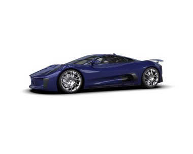 Race car isolated on white background. 3d rendering - illustration
