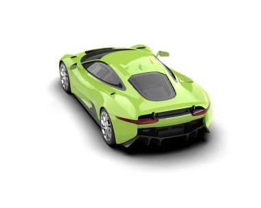 Race car isolated on white background. 3d rendering - illustration