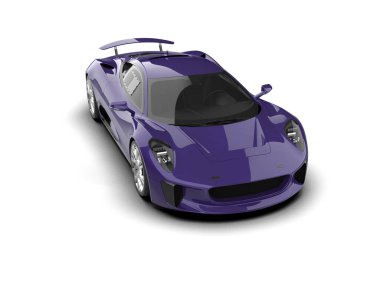 Race car isolated on white background. 3d rendering - illustration