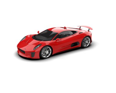 Race car isolated on white background. 3d rendering - illustration