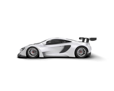 Race car isolated on white background. 3d rendering - illustration