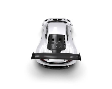 Race car isolated on white background. 3d rendering - illustration