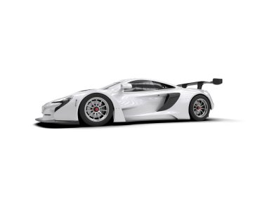 Race car isolated on white background. 3d rendering - illustration