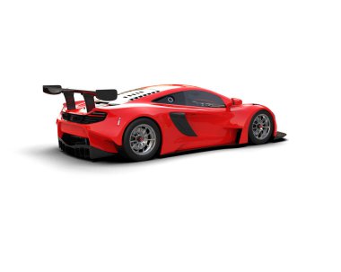Race car isolated on white background. 3d rendering - illustration