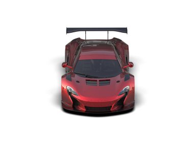 Race car isolated on white background. 3d rendering - illustration