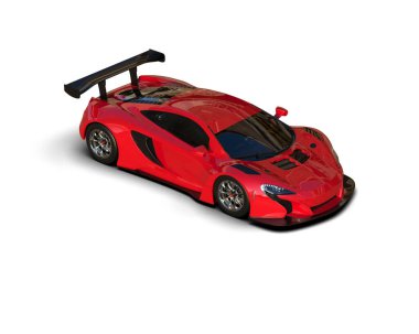 Race car isolated on white background. 3d rendering - illustration