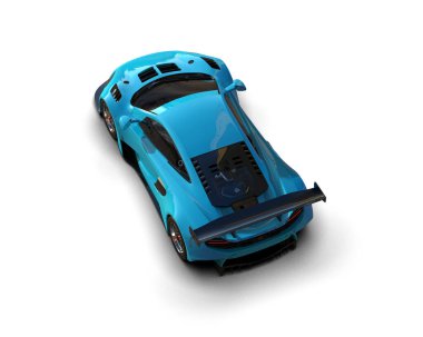 Race car isolated on white background. 3d rendering - illustration