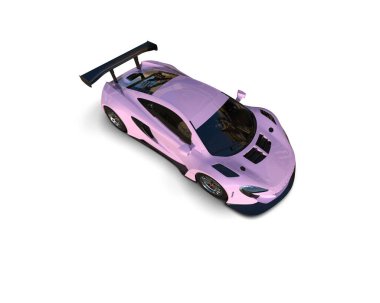 Race car isolated on white background. 3d rendering - illustration