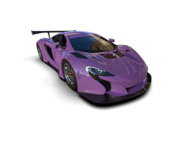 Race car isolated on white background. 3d rendering - illustration