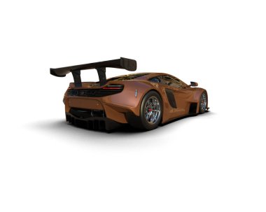 Race car isolated on white background. 3d rendering - illustration