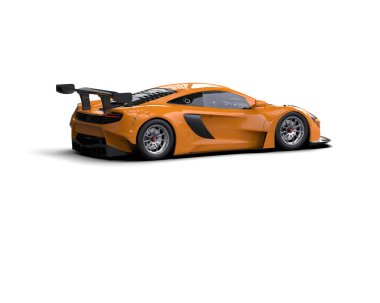 Race car isolated on white background. 3d rendering - illustration