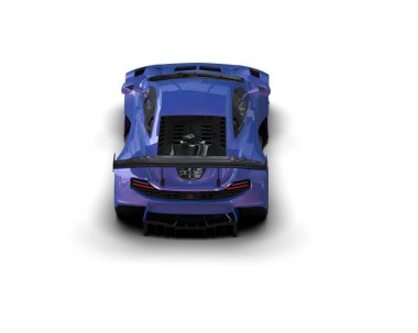 Race car isolated on white background. 3d rendering - illustration