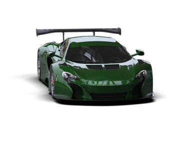 Race car isolated on white background. 3d rendering - illustration