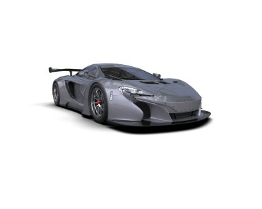 Race car isolated on white background. 3d rendering - illustration